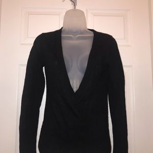 Express brand black deep V sweater size S
